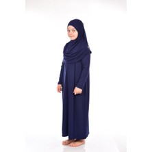 İhvan Online Pratik Çocuk Namaz Elbisesi 8-12 Yaş Lacivert