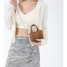 Lebeigo Bahar Sevimli Mini Çakıl Taşlı Çanta 2024 Yeni Kore Versiyonu Kadınlar Için Şık Zincir Moda Omuz Crossbody Çanta (Yurt Dışından)