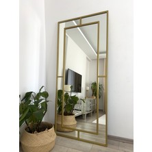 Effe Yapı Dekor Gold Metal Çerçeveli 180X80 cm Dekoratif Ayna