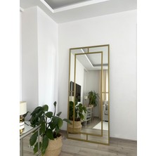 Effe Yapı Dekor Gold Metal Çerçeveli 180X80 cm Dekoratif Ayna