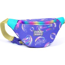 Coral High Kids Lavanta Pembe Baloncuk Desenli Bel Çantası Polyester Malzeme ile Şık Tasarım 11532