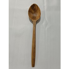 Ahşap Vadisi Zeytin Ağacı El Yapımı Tahta Kaşık 23 cm Orta Boy Ahşap Kaşık Zeytin 1 Adet