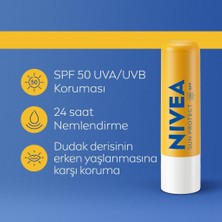 Nivea Sun Yüksek Güneş Korumalı Dudak Bakım Kremi 4.8gr, Spf50, 24 Saat Nemlendirici, E Ve C Vitamini