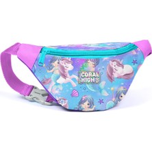 Coral High Kids Mor Pembe Unicorn Deniz Kızı Desenli Bel Çantası 11533