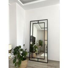 Effe Yapı Dekor Siyah Metal Çerçeveli 180X80 cm Dekoratif Ayna