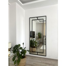 Effe Yapı Dekor Siyah Metal Çerçeveli 180X80 cm Dekoratif Ayna