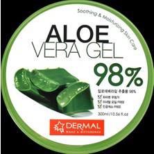 Dermal %98 Aloe Vera Jel Saç,cilt Ve Vücut Için Nemlendirici Ve Yatıştırıcı 300 ml