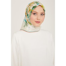 Armine Çiçek Desenli Sura İpek Eşarp 24Ya9129 85 02