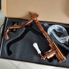 Sipahi Marble Rose Gold Seramik Detay Lavabo Bataryası