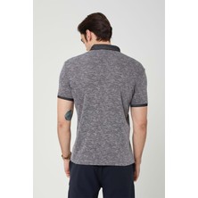 Coonless Yakası Triko Polo Yaka Erkek Siyah Tshirt