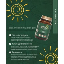 Castle Get Up X - Chlorella (Klorella) Ve Çeşitli Vitaminler Içeren Antioksidan Takviye - 30 Tablet