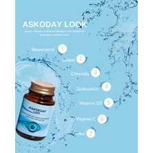 Askoday Look - Chlorella (Klorella), Resveratrol, Lutein Ve Vitaminler Içeren Göz Sağlığı Takviyesi