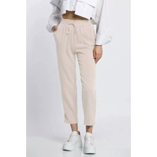 Julude Taş Bel Lastikli Rahat Kumaş Pantolon P-00008662