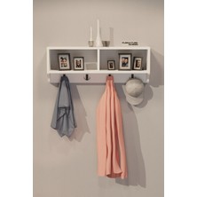 Cmkstore Portmanto Duvar Askısı Modern Duvar Askılık Vestiyer - Beyaz