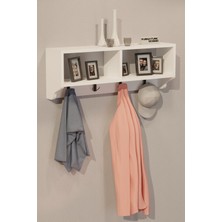Cmkstore Portmanto Duvar Askısı Modern Duvar Askılık Vestiyer - Beyaz