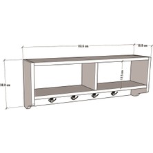Cmkstore Portmanto Duvar Askısı Modern Duvar Askılık Vestiyer - Beyaz