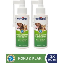 Veturel Ağız ve Diş Bakım Spreyi 2x100ml Kedi Ağız Kokusu Giderici Köpek Ağız Kokusu Plak Tartar