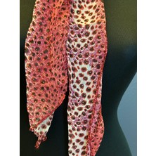 Gönülden Tasarım Leopar Şifon Fular Saç Bandı Boyun Fular 115X15 cm