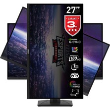 MSI 27" G274PF 1920x1080 (FHD) 16:9 FLAT RAPID IPS 180HZ 1MS G-SYNC COMPATIBLE PIVOT GAMING MONITOR