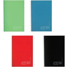 Gıpta Eco Pp 80 Yp. A4 Spiralli Pp. Kapak Defter Kareli - 4 Adet