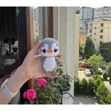 Paris Organik Oyuncak Pembe Şapkalı Sevimli Amigurumi Penguen