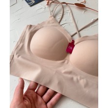 Intive Lingerie Carma Arkası Çapraz Dekolte Ice-Silk Balensiz Dikişsiz Push-Up Ithal Spandex Sütyen/büstiyer