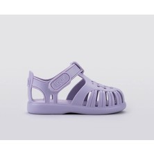 Igor S10271  Tobby Solid Leylak Çocuk Sandalet PVC Malzeme ile Kız Çocuklar İçin Cırt Cırtlı Tasarım