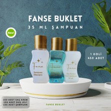 Fanse Tek Kullanımlık Otel Buklet 150 Adet Şampuan 150 Adet Duş Jeli 150 Adet Saç Kremi S Şişe Set 35 ml