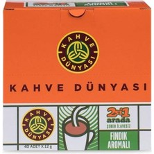 Kahve Dünyası 2si1 Arada Fındık Aromalı Kahve  40 x 12 gr x 4 Adet