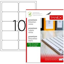Tanex Laser Etiket Kod 2010 99.1mm x 57MM