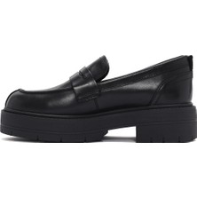 Geox Kadın Siyah Spherica Deri Maskülen Loafer D36VDI00043C9999