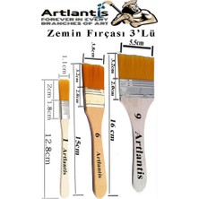 Artlantis 3'lü Zemin Fırça Seti 1 Paket 1 6 9 Numara