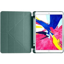 TEKNETSTORE Samsung Galaxy Tab S6 Lite SM-P620 10.4" Kılıf Kalem Bölmeli Standlı Katlanabilir Kalemlikli Silikon