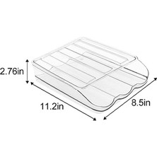 Fiona 1 Katmanlı Otomatik Yuvarlanan Yumurta Saklama Kabı, Kapaklı Buzdolabı Için Kapasiteli Yumurta Düzenleyici (Yurt Dışından)