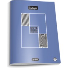 Glanart A4 Boy Plastik Kapak 60  Yaprak Çizgili Defter Kenarı Kırmızı Çizgili 1 Adet Newstyle