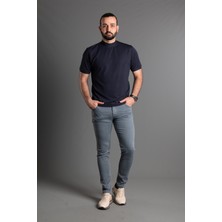 Zeki Özer Zeki Özer Erkek Lacivert Yarım Boğazlı Soft T-Shirt