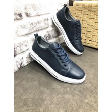 Umut Ayakkabı  Deri Tam  Ortopedik Lacivert Erkek Ayakkabı