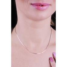 Söğütlü Silver Gümüş Italyan Yassı Ezme Zincir