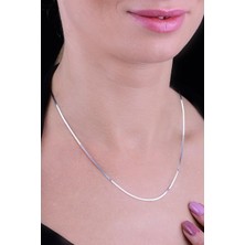 Söğütlü Silver Gümüş Italyan Yassı Ezme Zincir