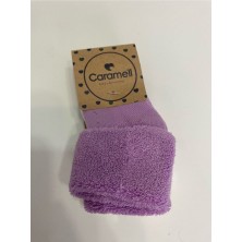 Caramell Kız Çocuk 2'li Havlu Çorap (Düz)