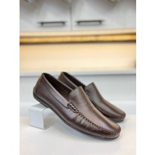 Yeşildaş Erkek Kahverengi Klasik Loafer Ayakkabı 977