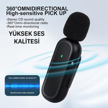 NovStrap Kablosuz Yaka Mikrofonu 2'li Lightning Girişli iPhone ile Uyumlu Bataryalı Şarj Kutusu