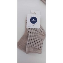 Caramell Desenli Bebek Soket Çorap 2'li (12-18 Ay)