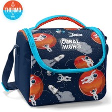 Coral High Kids Lacivert Mavi Astronot Desenli Thermo Beslenme Çantası 11893