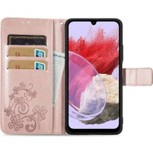 Mays Shop Samsung Galaxy M34 5g Kısa Kayış Dört Yapraklı Yonca Flip Kapak (Yurt Dışından)