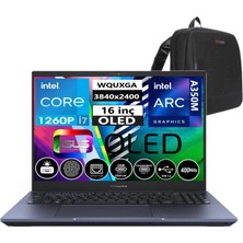 Asus Expertbook B5602CBN-I71260165 Intel Core I7 1260P 16GB Ddr5 2tb SSD 16" OLED 4gb ARCA350M  Freedos Taşınabilir Bilgisayar 090NX05K1-M00L0003+WEBLEGELSINÇANTA