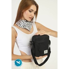 Fv Store Shaka Siyah U12 2 Bölmeli Fermuarlı Ayarlanabilir Çapraz Askılı Su Geçirmez Kadın Omuz Çantası B:20