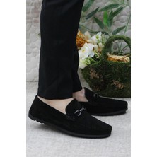 Mehmet Mete 31012 Siyah Süet Deri Loafer Erkek Babet Erkek Ayakkabı