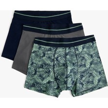 Koton 3'lü Boxer Seti Palmiye Baskılı Çok Renkli