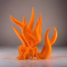 3D Layer Craft Naruto Kyuubi Kurama Figür 15 cm Turuncu